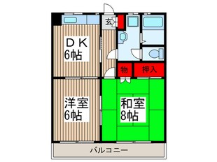 小山コーポⅠの物件間取画像